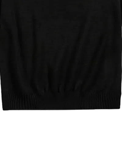 Bally Logo-embroidered Merino Wool Sweater In Black