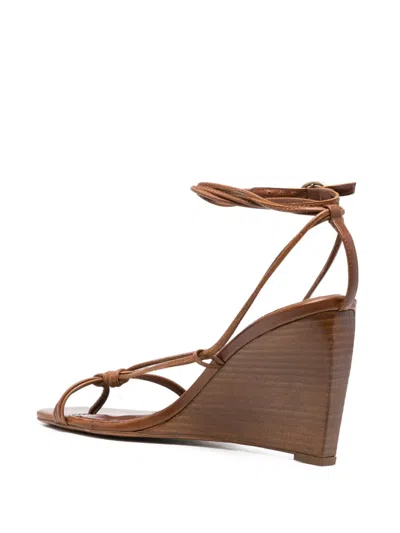 Ba&sh 90mm Conny Wedge Sandals In Brown