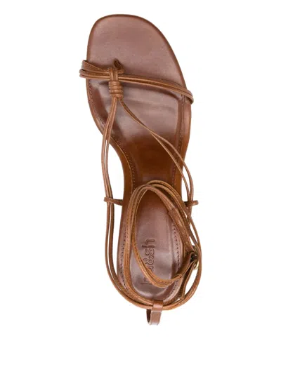 Ba&sh 90mm Conny Wedge Sandals In Brown