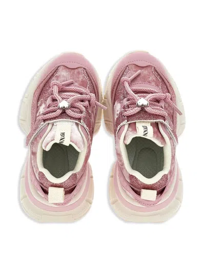 Monnalisa Glitter Sneakers In Pink