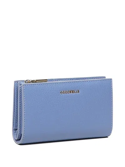 Coccinelle Zip Three-compartment Wallet In Blue