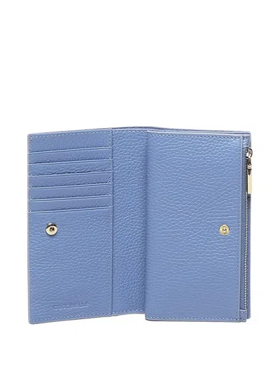 Coccinelle Zip Three-compartment Wallet In Blue