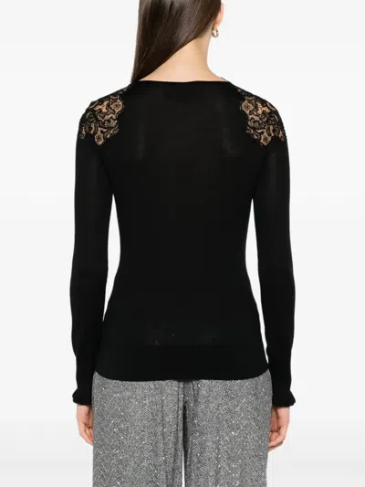 Ermanno Scervino Lace-trimmed Merino Wool T-shirt