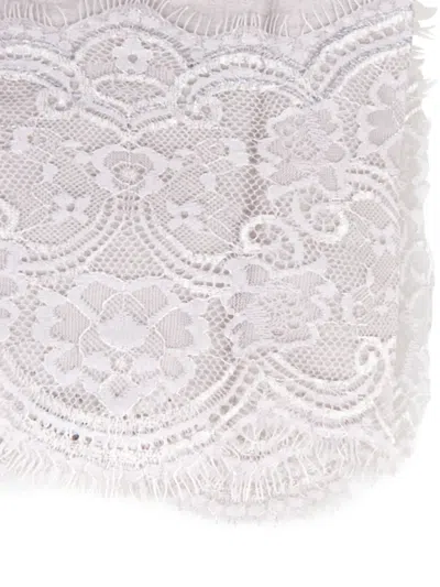 Gaynor-bongard Lace-trimmed Scarf In Gray