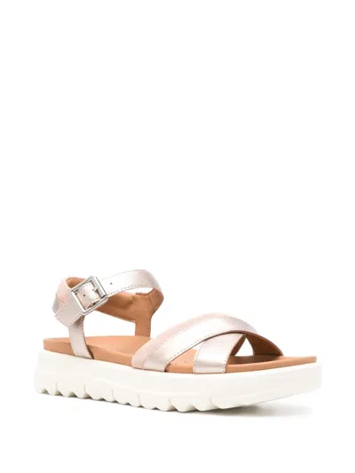 Geox Xand 2.1 Buckled Cross-strap Sandals In Neutral