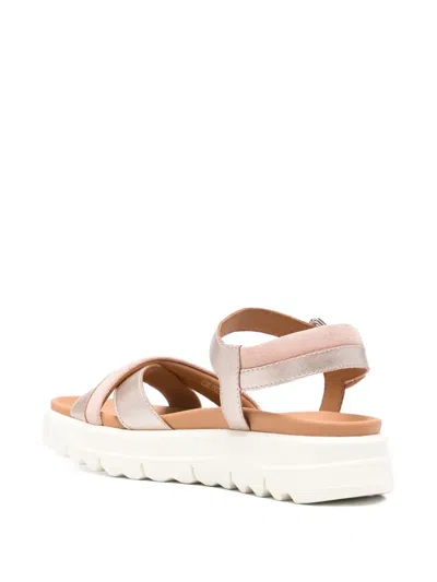 Geox Xand 2.1 Buckled Cross-strap Sandals In Neutral