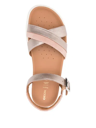 Geox Xand 2.1 Buckled Cross-strap Sandals In Neutral