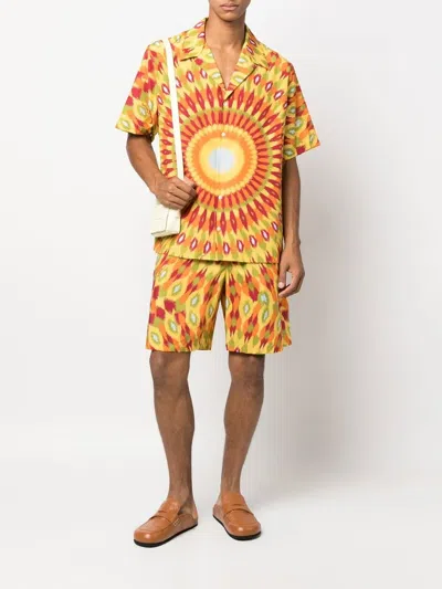 Valentino Abstract-print Track Shorts In Multi