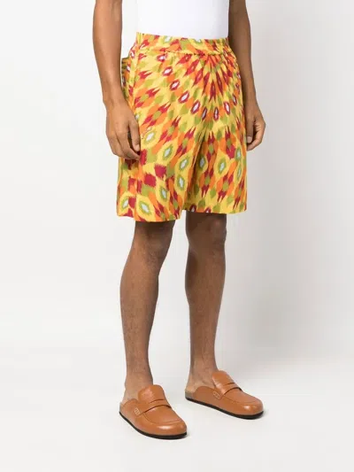 Valentino Abstract-print Track Shorts In Multi