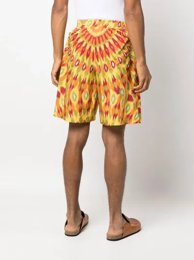 Valentino Abstract-print Track Shorts In Multi