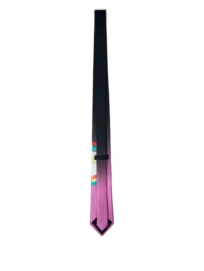 Martine Rose Rabbit-print Ombré Tie