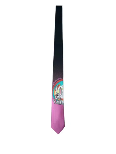 Martine Rose Rabbit-print Ombré Tie