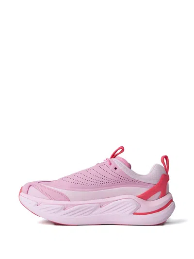 Hoka Elevon X Perforated Lace-up Trainers In Pink