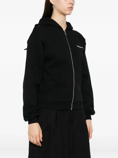 Coperni Black Disney Maleficent Zip Up Hoodie In Black