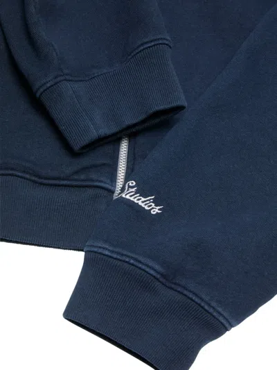 Acne Studios Logo-embroidered Zip-up Sweatshirt