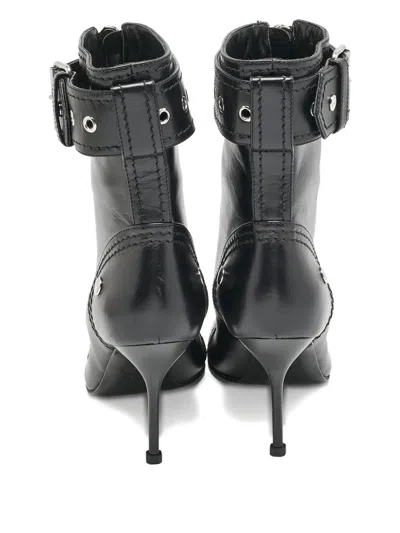 Pre-owned Alexander Mcqueen 2023 125mm Biker Boots In Black