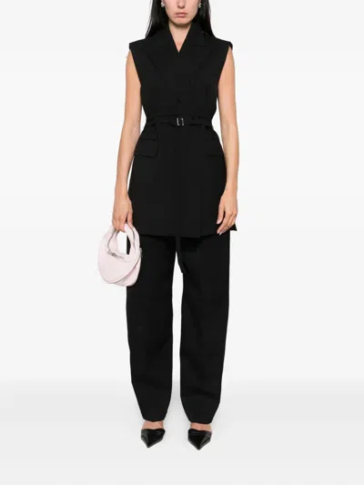 Sportmax Belted Blazer In Black