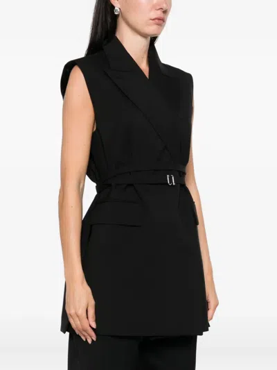 Sportmax Belted Blazer In Black