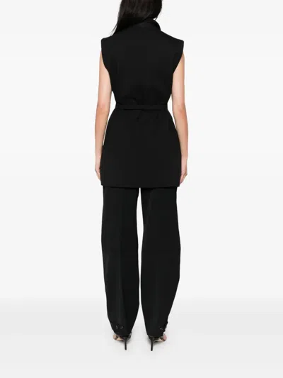 Sportmax Belted Blazer In Black
