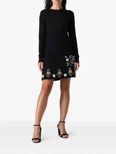 Ermanno Scervino Embroidery-embellisment Wool Mini Day Dress