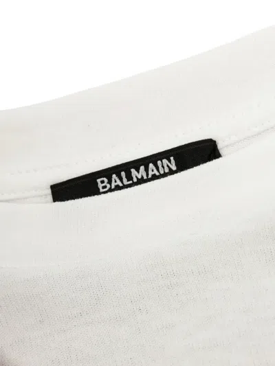 Balmain V-neck Ruffled Dress In Black