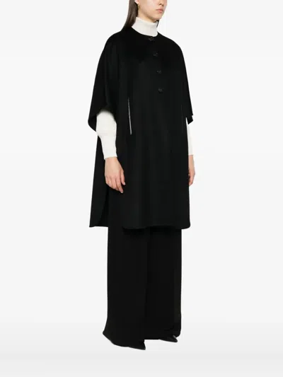 Max Mara Button-fastening Short-sleeved Cape
