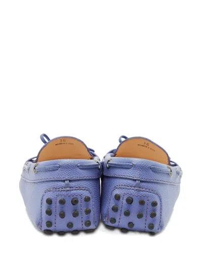 Pre-owned Tod's Vintage 2024 Bow-embellished Loafers In Blue