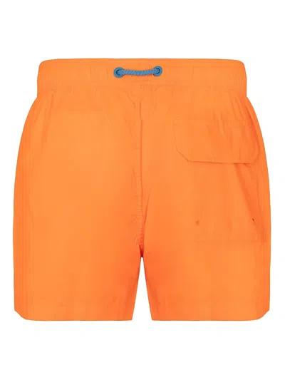Fk Drawstring Swim Shorts In Orange
