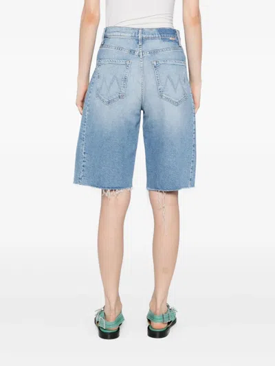 Mother Denim Shorts In Blue