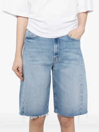 Mother Denim Shorts In Blue