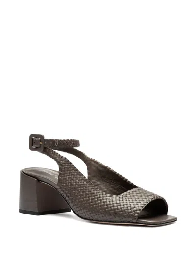 Studio Chofakian 45mm Woven Leather Ankle-strap Sandals