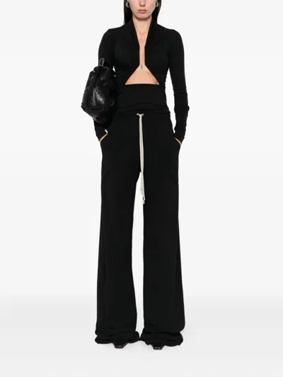 Rick Owens Drawstring Trousers In Black