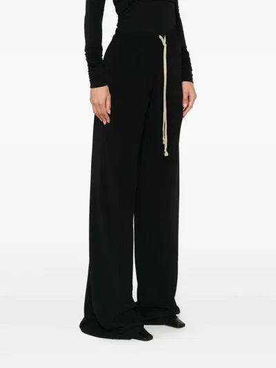 Rick Owens Drawstring Trousers In Black