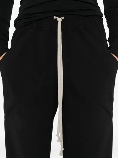Rick Owens Drawstring Trousers In Black