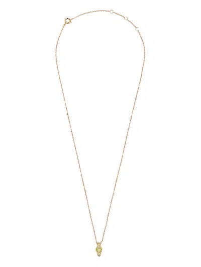 All The Luck In The World Rose-gold Oval-stone Necklace