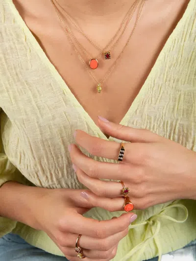 All The Luck In The World Rose-gold Oval-stone Necklace