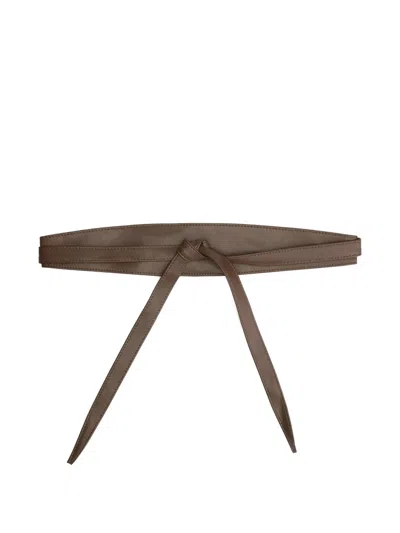 Kocca Tie-fastening Leather Belt In Brown