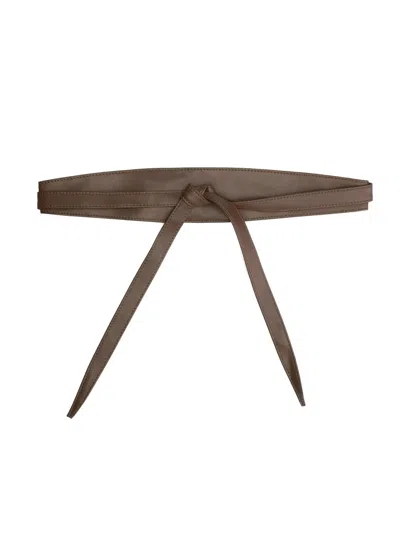 Kocca Tie-fastening Leather Belt In Brown