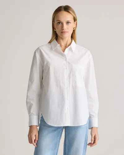 Quince Women's Poplin Long Sleeve Boyfriend Shirt