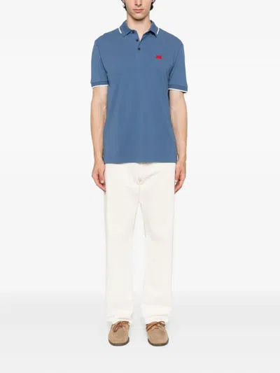 Hugo Boss Cotton Sweaters In Blue