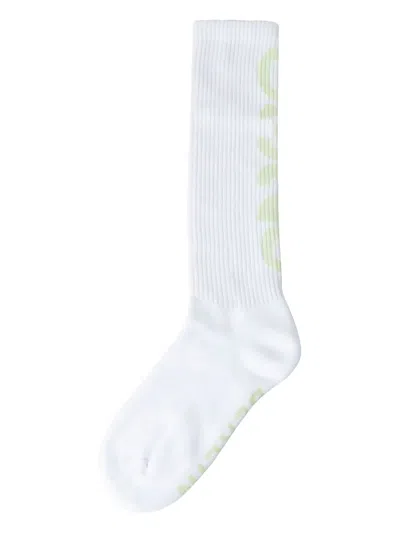 032c Logo-detail Ribbed Socks In White