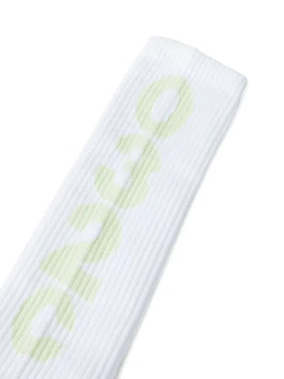 032c Logo-detail Ribbed Socks In White