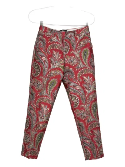 Etro Paisley-pattern Trousers In Red