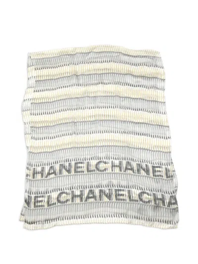 Pre-owned Chanel 1990-2000s Striped Scarf