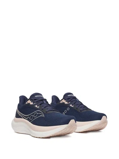 Saucony Triumph 23 Knitted-panel Trainers In Blue