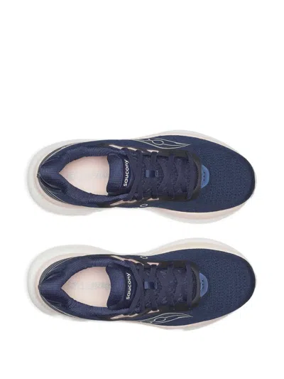 Saucony Triumph 23 Knitted-panel Trainers In Blue