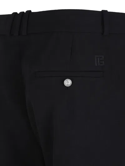 Balmain Button-fastening Wool Trousers