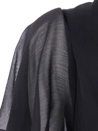 Ralph Lauren Ruffle-sleeve Maxi Dress In Black
