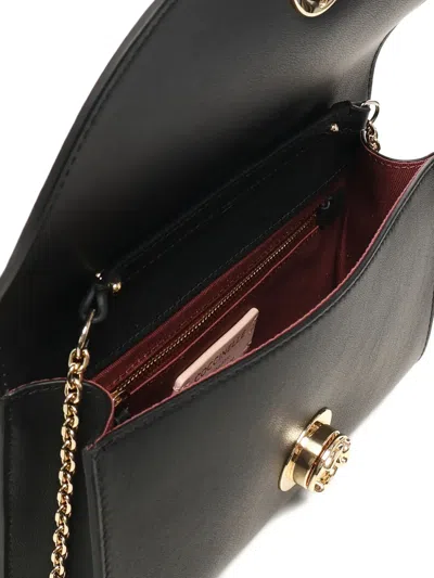 Coccinelle Small Nikla Leather Shoulder Bag In Black