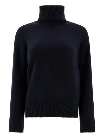Ines De La Fressange Ribbed Turtleneck Sweater In Blue